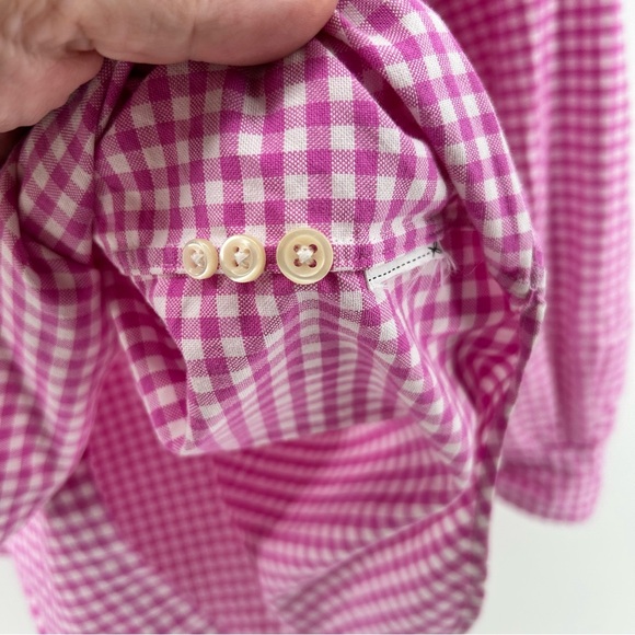 Ralph Lauren Button Down Shirt Men's 1XB Big Pink White Check Flesh Pony L/S - Picture 6 of 10